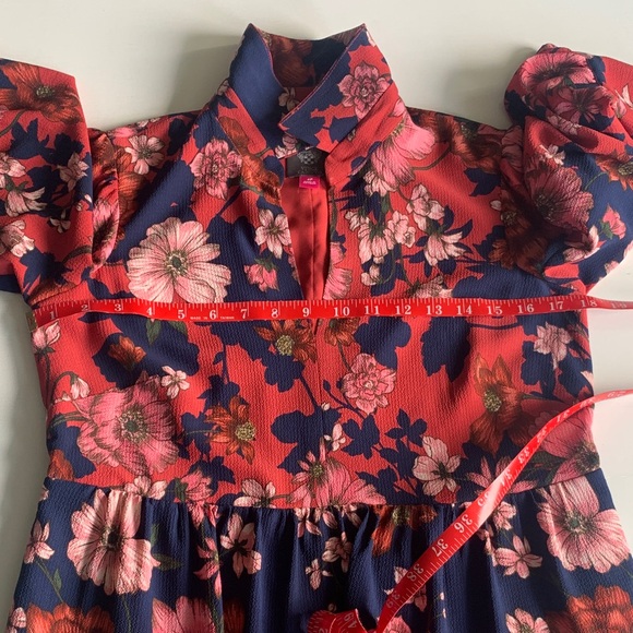 Vince Camuto Petite Floral Popover Shirtdress size 4P - Picture 5 of 13